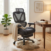 Ergonomic Mesh Office Chair Wide Seat High Rear Mesh Chair Swivel Base for Heavier Users