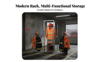 Stainless Steel Fire Suit Hanger 360° Rotation Double-Sided Turnout Gear Locker Rust-Resistant Firefighter Gear Rack for Firefighters