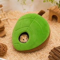 Hamster Hideaway with Cushion Leaf Shaped Hamster Bed Soft Cage Accessory for Hamsters