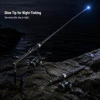Luminous Soft-Tail Rock Fishing Rod with Large Guide Rings and Ground Insert for Long-Distance Casting
