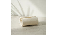 Cylindrical Tissue Box Travertine-Look Facial Tissue Dispenser Modern for Coffee Table