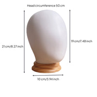 Tabletop Child Mannequin Head with Wooden Base Faceless Kids Display Head with Wooden Stand Versatile Model Realistic for Photography Studios, Craft Fairs