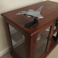 C Model 1:100 Scale Airplane Model with Cockpit Gray Fighter Jet with Stand for Collectors
