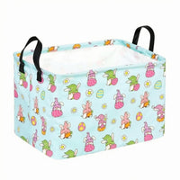 Uncovered Top Cotton Linen Storage Basket Reinforced side_s Cotton-Linen Basket Carry Handles Lightweight for Nursery, Bedroom, Laundry Area, Car Trunk