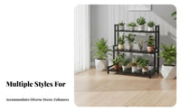 Tiered Plant Stand Multitier Design Stepped Plant Display Large Capacity sturdy Duty for Homeowners, Balcony