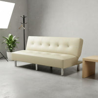 Foldable Sofa Bed Space Saving Modern Futon Couch High-Resilience Sponge Armless Sleeper Sofa for Small Apartment, Living Room, Office