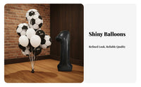 15 Pieces Includes Foil Balloons Soccer Theme Balloon Kit Easy to Assemble Football Party Balloon Set for Children, Parents, Pubs