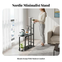 Nordic aesthetic Multi-Level Plant Rack Minimalist Multi-Tier Round shelf Rack Space-Saving plant display adaptable for Gardeners, Apartment Dwellers, Homeowners, Living Room, Balcony, Bedroom, Corner