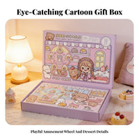 Amusement Wheel Guka Display Set Gift Box Amusement Wheel Sticker Craft Kit Cartoon Sticker Art Kit