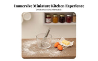 Realistic Design Dollhouse Kitchen Scene Prop Highly Elaboration Ed Dollhouse Kitchen Miniatures DIY Friendly for Collectors, Kids