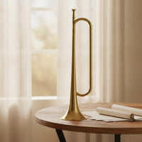 Youngster Trumpet Polished Marching Trumpet Upright Brass Bugle for Practice