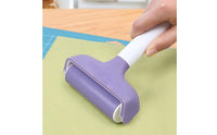 White Handle Embossing Roller Kit Glitter-Textured Needle Pen Silver-Toned Clip Felt Scraper Gold-Toned Tip for Printing Work