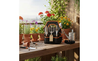 8 Pieces Gardening Set Ergonomic Handle Garden Tool Set with Tote Bag Rust Resistant Heavy Duty Garden Tool Kit for Beginners