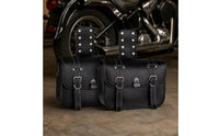Water-Repellent Motorcycle Saddlebags Retro Motorcycle Side Bags Black Side Luggage Saddlebags Stable for Motorcyclists