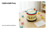 Easy to Play children's Floor Drum with Mallets Includes Accessories Floor Tom Drum Sturdy Percussion Instrument Crisp Sound for Toddlers, Preschoolers, Parents, Music Class, Kindergarten, Preschool, Classroom
