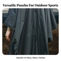 All-Purpose Rain Poncho & Tear-Resistant Waterproof Hooded Poncho Quick-Dries Quickly Lightweight Packable Rain Cape for Hikers, Hiking, Travel