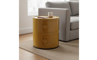 Bedside Cabinet Modern Minimalist Round Nightstand Versatile Use Multi-Layer Storage Cabinet for Bedroom, Living Room, Washroom