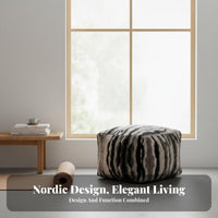 Modern Design Cylindrical Pouf Ottoman Geometric Pattern Floor pillow Comfortable Seating Footstool Soft for Apartment Dwellers, Interior Decorators, Living Room, Bedroom, literary alcove, Entryway