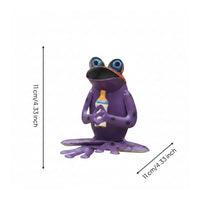 Metal Frog Statue Whimsical Metal Frog Ornament Animal Figurine Decorative for Gardeners, Collectors