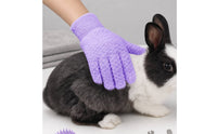 8 Pieces Pet Grooming Kit with Glove Textured Grip Grooming Kit with Massage Glove Fine-Tooth for Small Animals, Coat Care