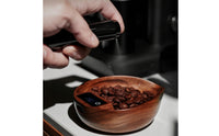 Coffee Bean Weighing Tray Walnut Wooden Scale with LED Display Digital for Baristas, Coffee Prep