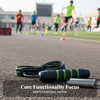 Weighted Jump Rope Anti-Slip Foam Handles Steel Wire Skipping Rope Uninterrupted Fitness Equipment for Students, Athletes, Workout, Gym