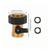 Threaded Garden Hose Shut off Valve with Washers Leak-Proof Garden Hose Shut off Valve Easy to Use Heavy-Duty for Gardeners, Yard, Patio