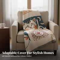 Multi-Purpose Decorative Chair Blanket Soft and Comfortable Patterned Armchair Slipcover Stylish Patterns for Bedroom, Study, Outdoor Picnic