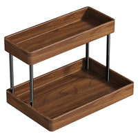 Wooden Cosmetic Storage Rack with Drawers for Makeup Organizer