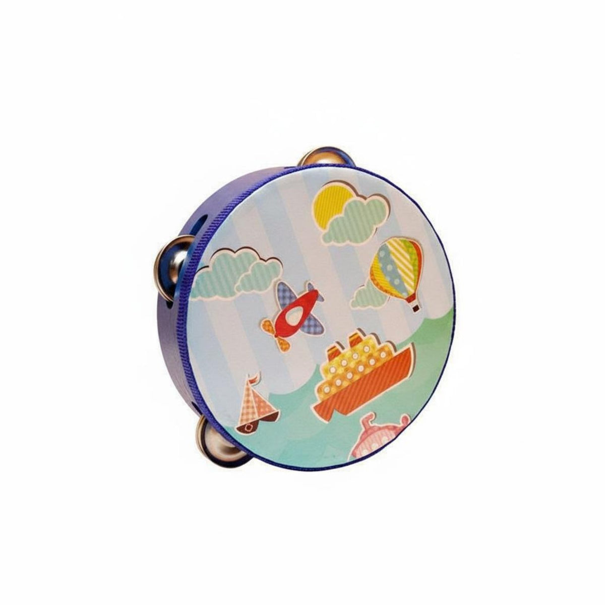 Child-Safe children's Tambourine Educational Percussion Playset Easy to Hold Hand Drum Develops physical abilitys for Kindergarten educators, Preschoolers, Music lesson, lessonroom, play area, play session