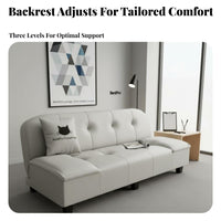 Scratch Resistant Two-in-One-Use Sofa Bed Solid Wood Frame Foldable Sofa Bed High-Density Foam Folding Sleeper Couch for Apartment Dwellers, Students, Homeowners, Bedroom, Not on Ice