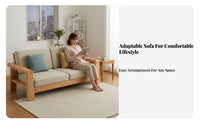 Includes Chaise Lounge L-Shaped Wooden Frame Sofa Simple Design Multi-Piece Couch with Ottoman Raised Legs Living Room Furniture Modular for Apartment Dwellers, Families, Homeowners, Home, Entertainment Space