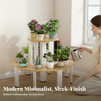 Indoor & Outdoor Use four-tier Corner Plant Stand Floor-Standing Pot Holder Multitiered Design Tiered Shelf Stepped Layout for Gardeners, Apartment Dwellers, homeowners, Balcony, Living Room, Bedroom, Office