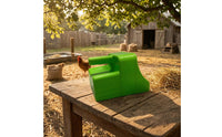 Green Plastic Feed Shovel Ribbed Grip Feed Shovel Thickened Body Open-Front Scoop Integrated Handle