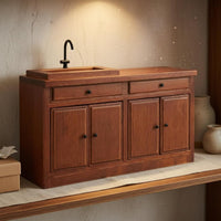 Dollhouse Kitchen Sink Cabinet Realistic Detail 1:12 Scale Sink Cabinet Drawer Storage