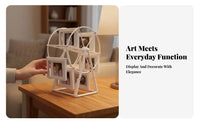 Amusement Wheel Photo Frame 360° Rotatable Amusement Wheel Picture Frame Creative Design Desktop Photo Rotating Display for Kids, Families