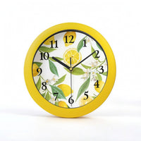 Lemon Wall Clock Bright Fruit Wall Clock Decorative Playful for Students, Kitchen, Dorm Room