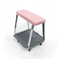 Storage Tray Mobile Pedicure Stool Easy to Clean Salon Foot Rest Bench Space Saving Nail Technician Foot Rest 360° Wheels for Spa