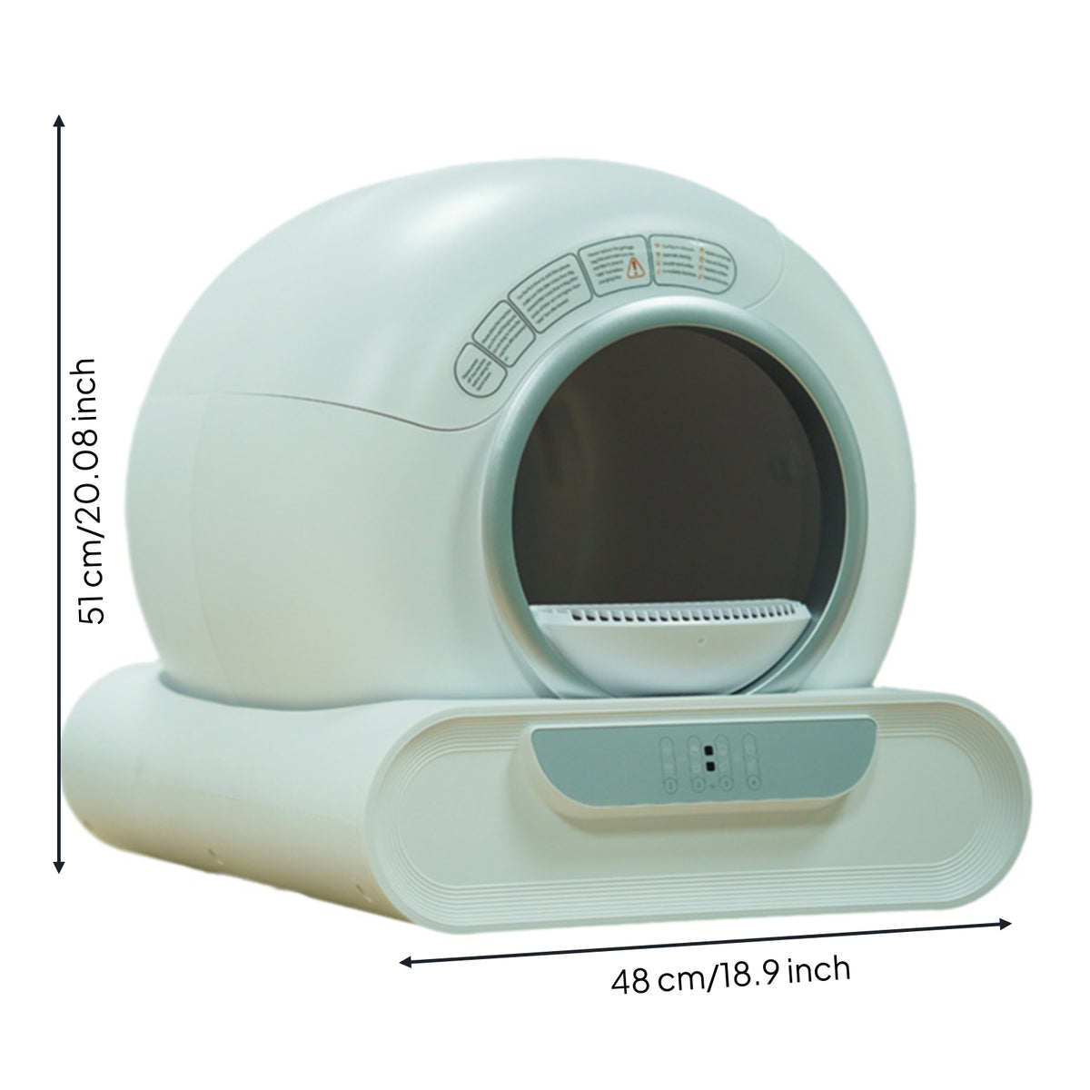 Self-Cleaning Electric Litter Box with Grated Step Smart Enclosed Cat Litter Box Low-Noise Pet Supply Washable for Apartments