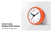 Wall Clock Timepiece Early Education Waterproof Easy to see Home Decor for Kids, Kitchen, Refrigerator, Shower