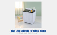 Large Capacity Semi-Automatic Twin Tub Washing Machine, Space-Saving Home Washer, Mother & Baby Laundry, Efficient Spin Dry