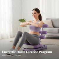 Padded Cushion Assisted Ab Crunch Machine Ergonomic Design coilAssisted Sit-up Device Compact & Portable Abdominal Exerciser Anti-Slip Base for Home Users, Beginners, Women, Indoor, Living Room, Muscle Building
