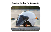Motorcycle Half Helmet 3C Certified Half Shell Multi-Season Shielded Headwear for Summer Riding, City Commuting