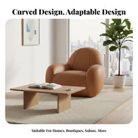 Curved Couch curved Shape Curved Settee Comfortable Seating Sofa for Interior Designers, Apartment Dwellers, Reception Area, Living Room, Small Spaces