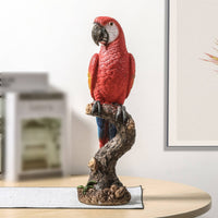 Resin Parrot Model Lively Colors Realistic Parrot Statue European Style House Decoration for Entryway, Office