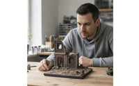 Building Ruin Cityscape Resin Base with Rubble Scenery Miniature for Modelers Dioramas, Wargaming