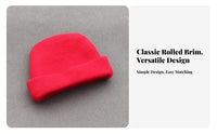 Cuffed Doll Hat Soft & Comfortable Miniature Knitted Hat Ribbed Texture Miniature for BJD Enthusiasts