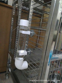 Automatic Bird Water Feeder for Parrots and Small Birds, No-Drip Water Dispenser with Food Trough