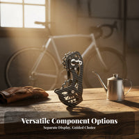 Oversized Derailleur Pulley Lightweight Rear Derailleur Pulley Cage CNC Machined Oversized Guide Wheel System for Road Bikers, Biking Enthusiasts