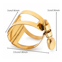 Banded Brass Saxophone Ligature Tightening Screw Gold Saxophone Mouthpiece Clamp